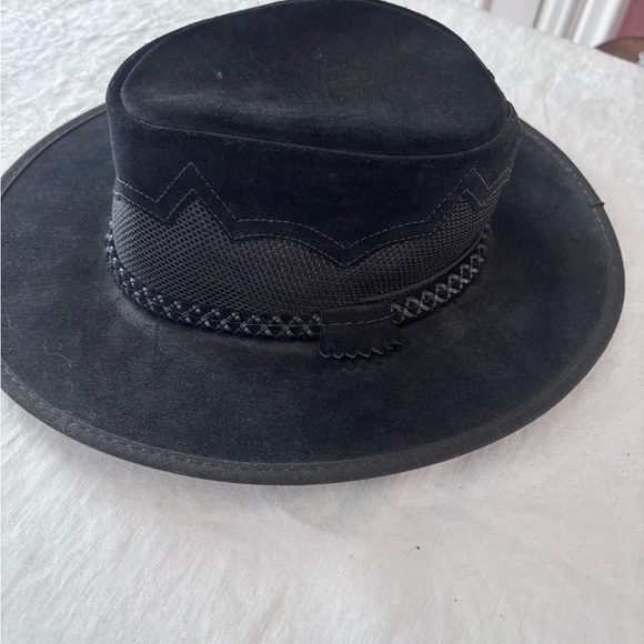 Monterey Bay Sirocco Waterproof Leather UPF 50 + Western Hat. Black 7-7 1/2 - Picture 3 of 11